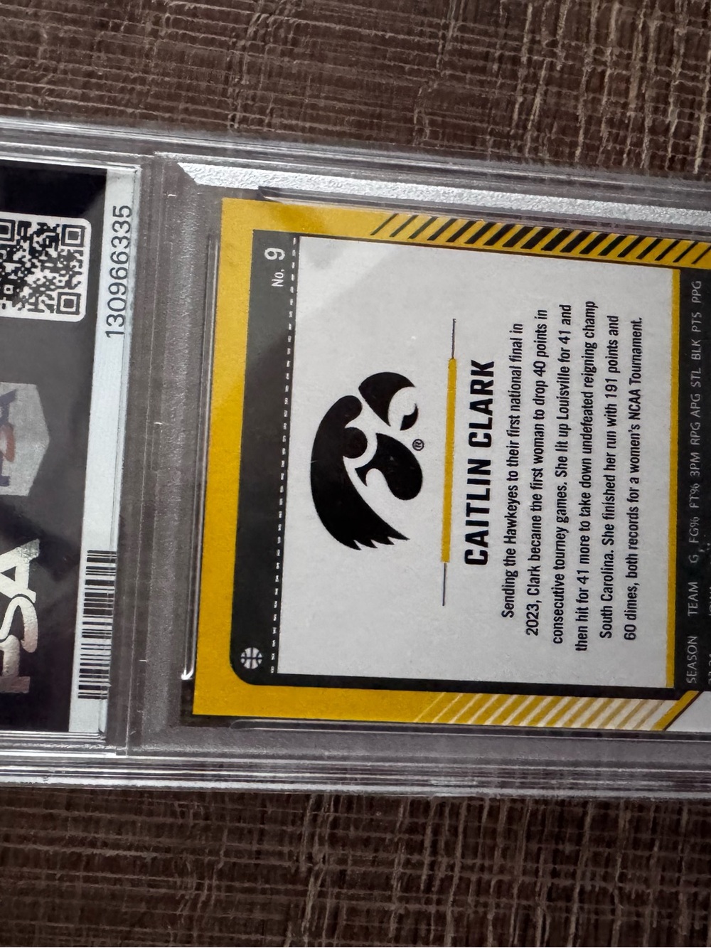 Leaf Rookie Card in Clear Slab — White/Gray